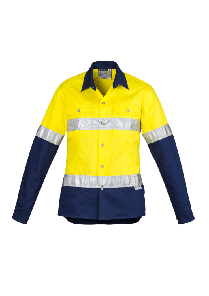 Syzmik Womens Hi Vis Spliced Industrial Shirt - Hoop Taped v