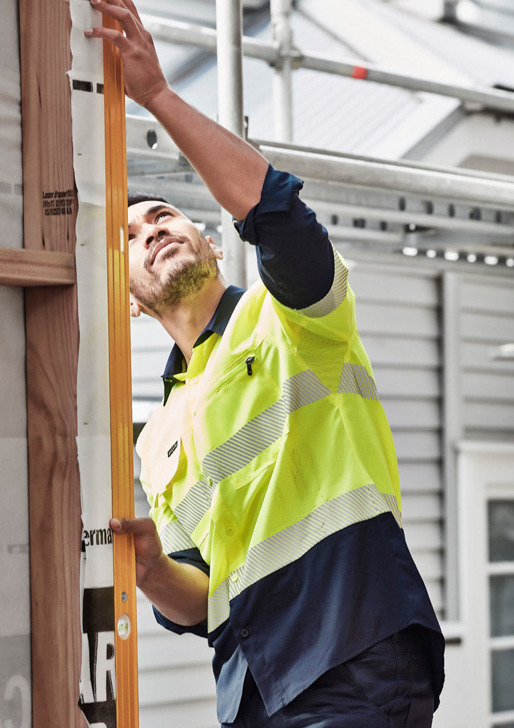 Syzmik Mens Hi Vis Outdoor Segmented Tape L/S Shirt ZW470