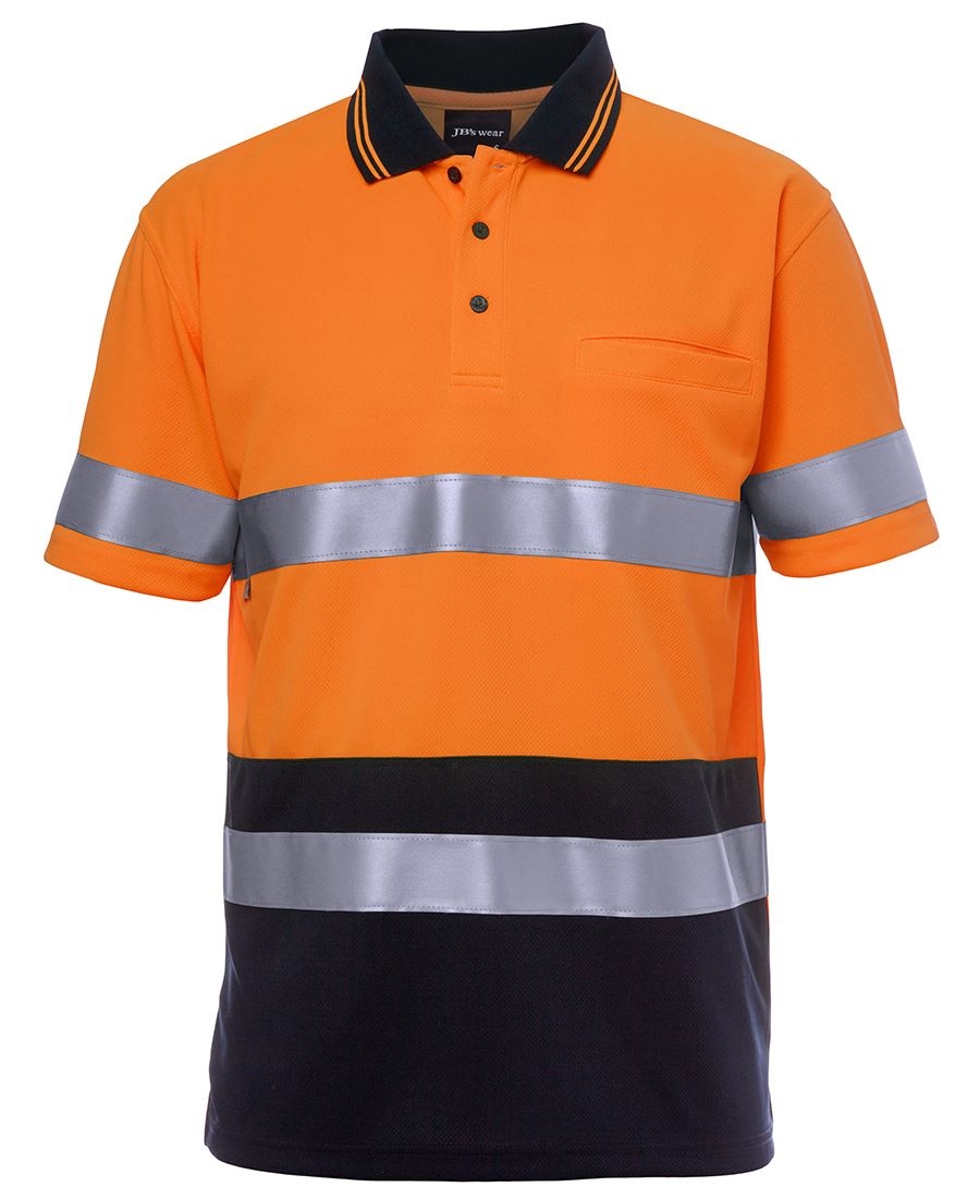 JB's Wear Hi Vis S/S (D+N) Traditional Polo 6HVST