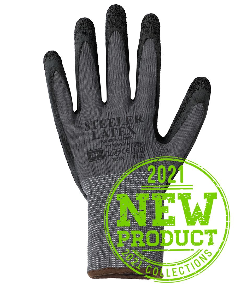 JBS STEELER LATEX CRINKLE GLOVE (12 PACK) 8R029