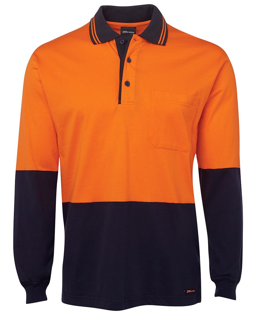 JB's Wear Hi Vis L/S Cotton Polo 6CPHL