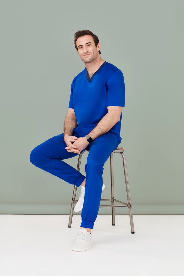 Biz Care Mens Riley Slim Leg Jogger Scrub Pant CSP042ML