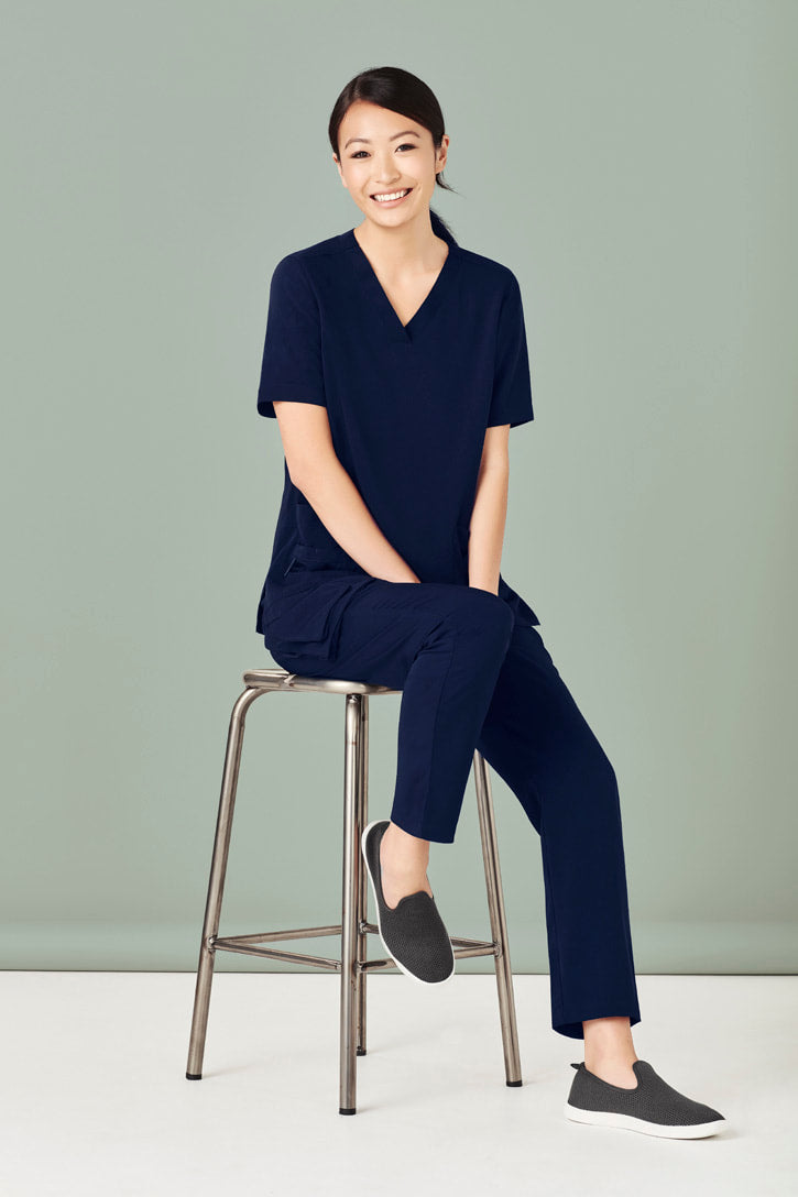 Biz Care WOMENS AVERY EASY FIT V-NECK SCRUB TOP CST941LS