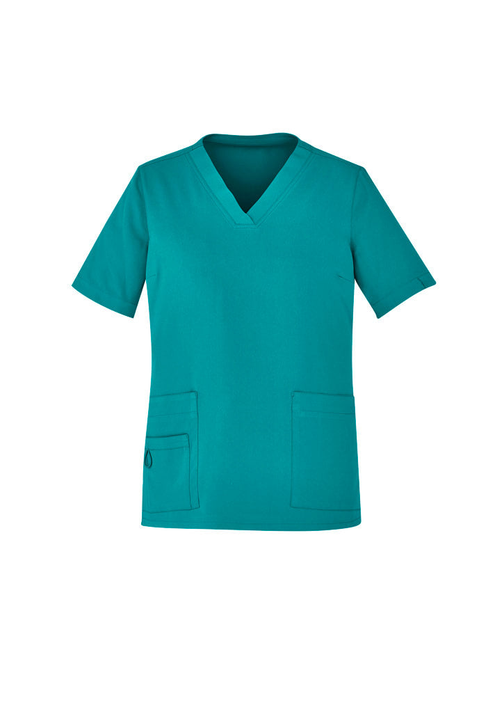 Biz Care WOMENS AVERY EASY FIT V-NECK SCRUB TOP CST941LS