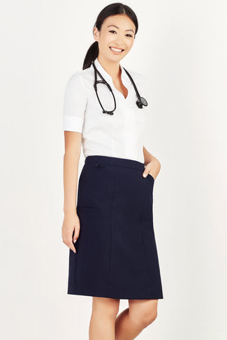 BIZ CARE WOMENS COMFORT WAIST CARGO SKIRT CL956LS