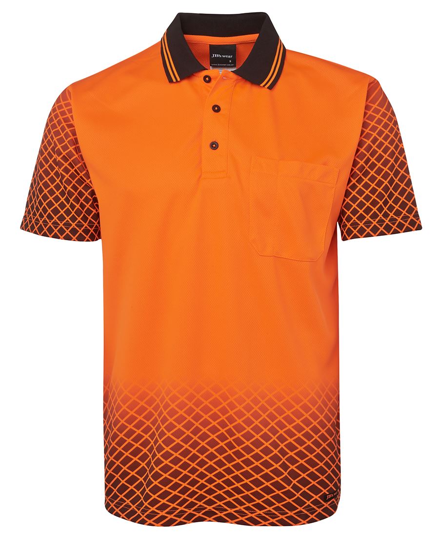 JB's Wear Hi Vis Net Sub Polo 6HVNS