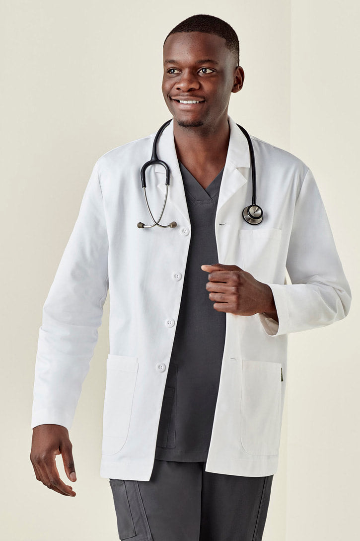 BIZ CARE MENS HOPE CROPPED LAB COAT CC144MC