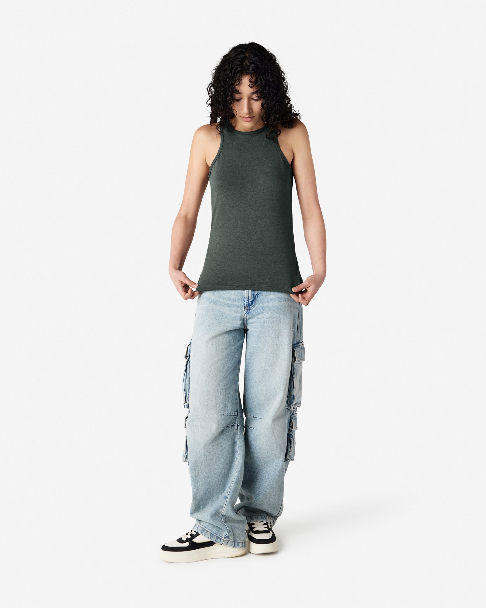 101CVC American Apparel CVC Womens Racerneck Tank