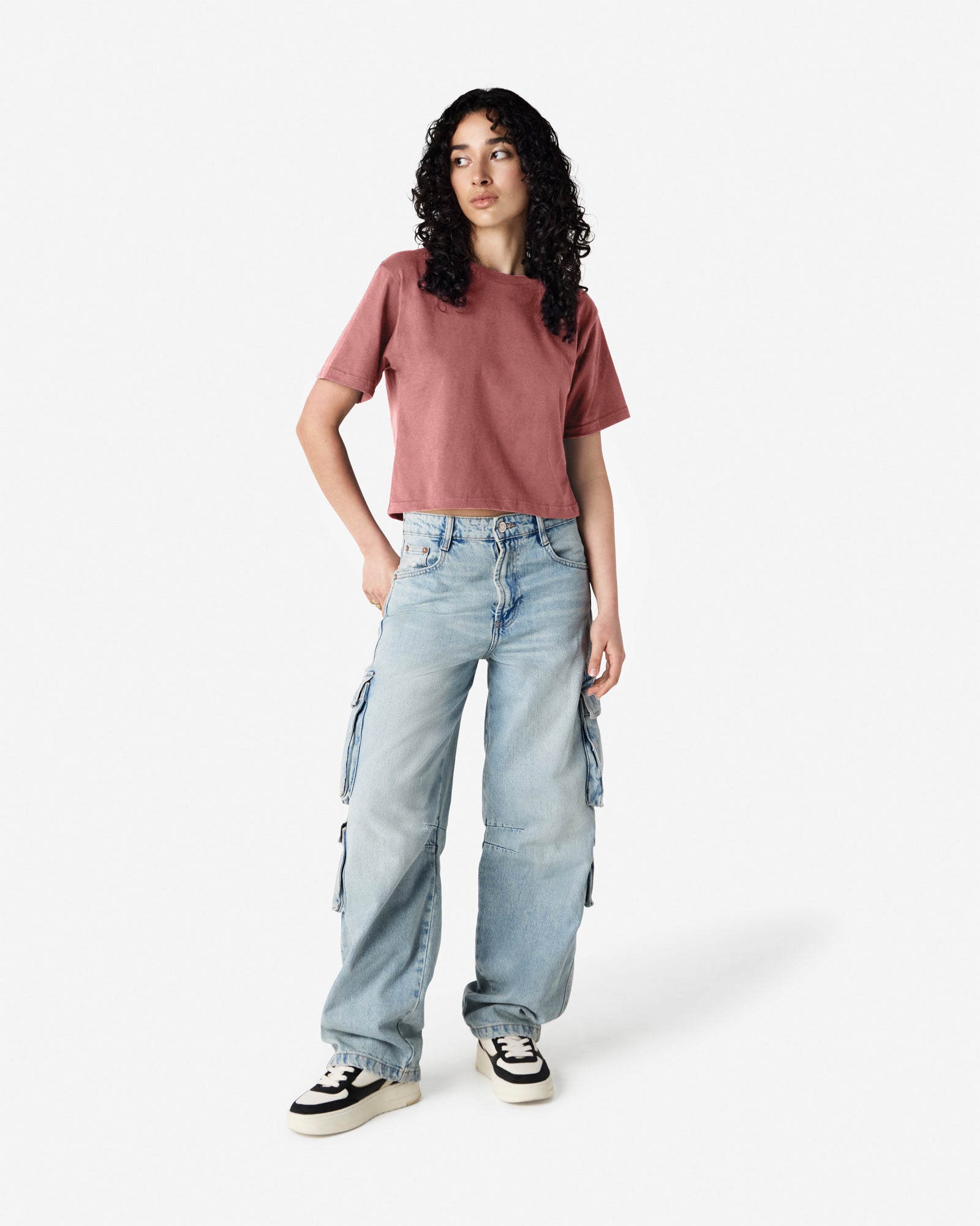 102 American Apparel Women's Fine Jersey Boxy T-Shirt