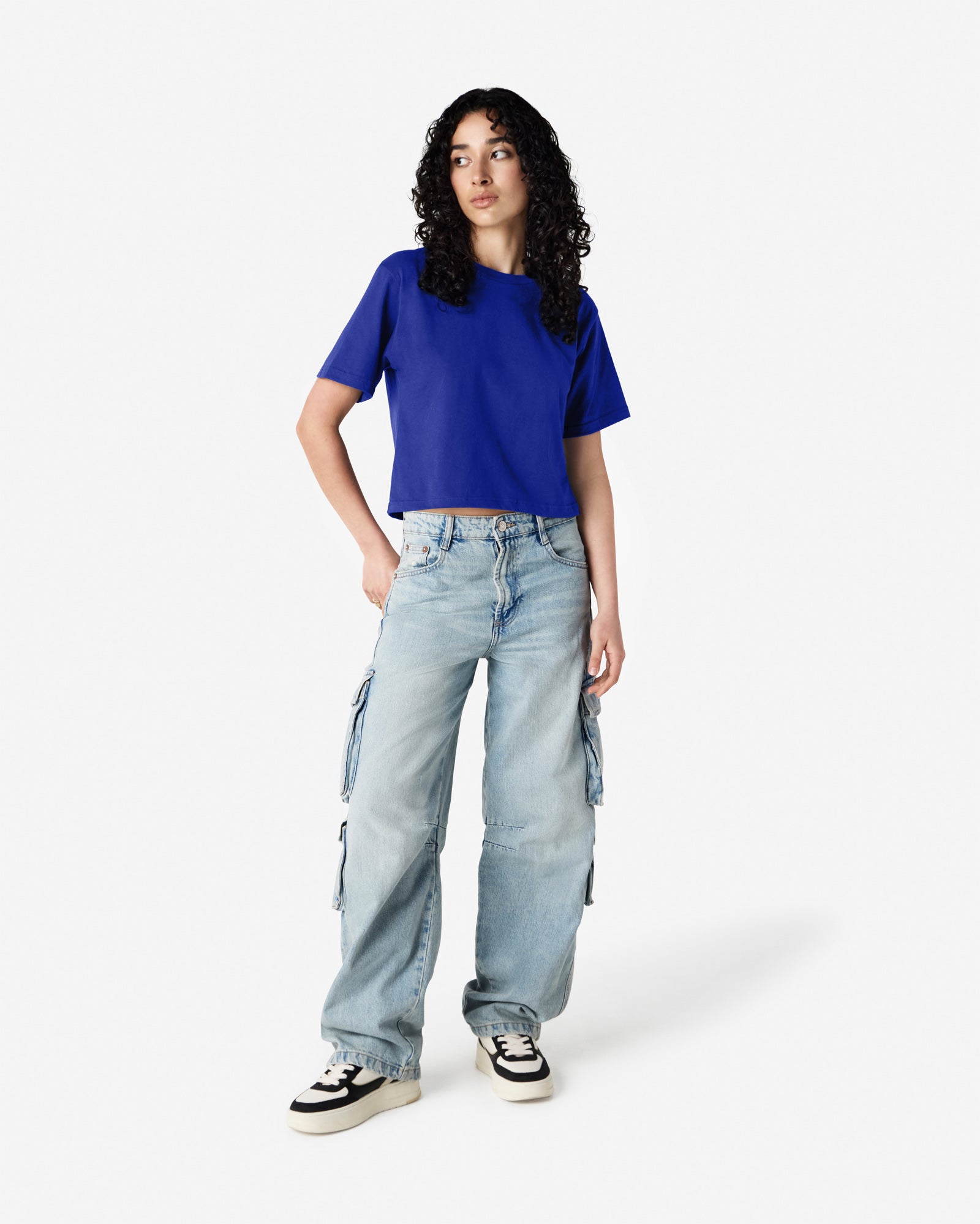 102 American Apparel Women's Fine Jersey Boxy T-Shirt
