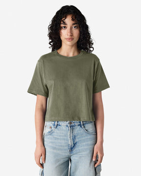 102 American Apparel Women's Fine Jersey Boxy T-Shirt