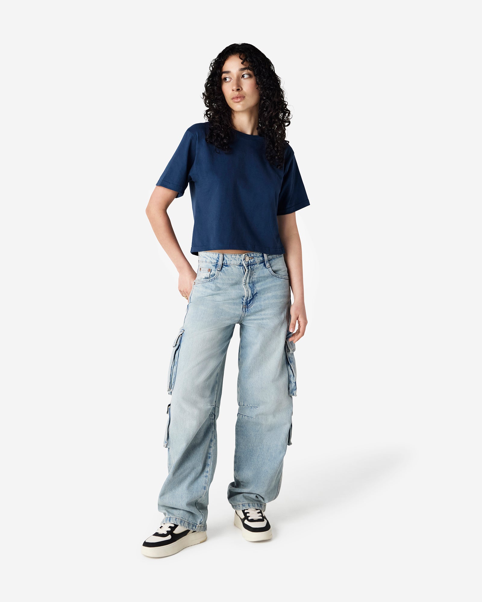 102 American Apparel Women's Fine Jersey Boxy T-Shirt