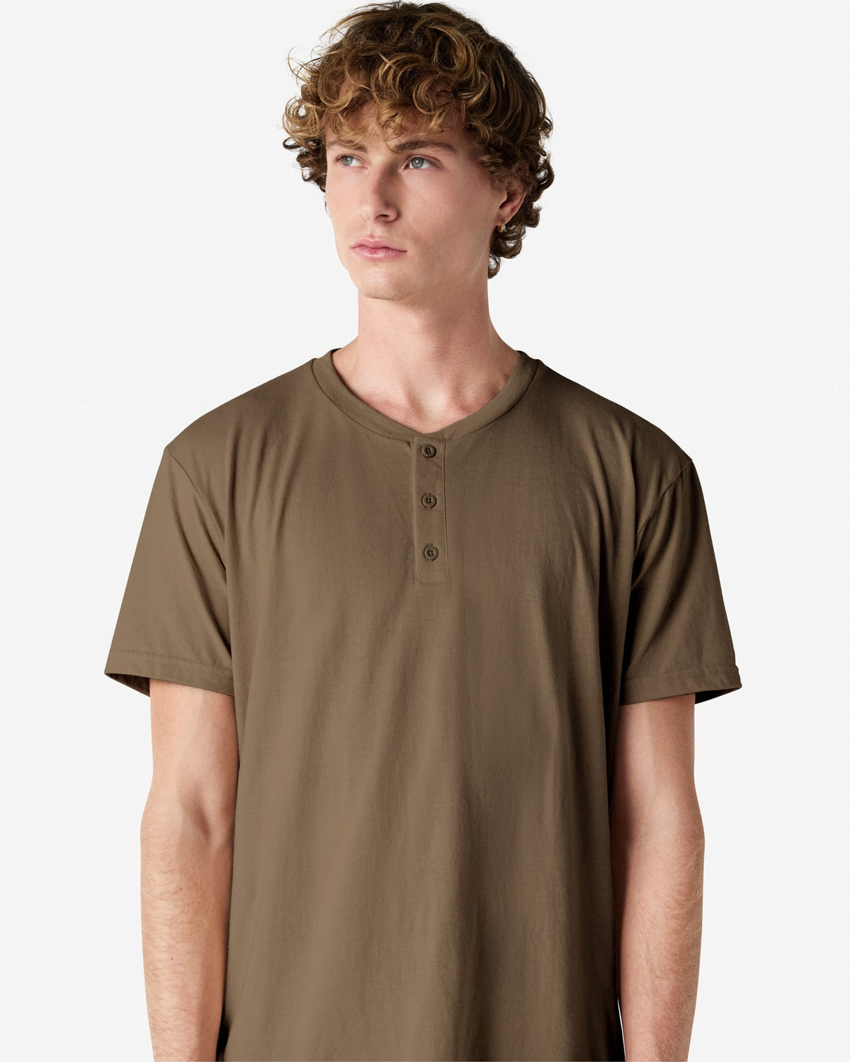 2004CVC American Apparel CVC Unisex Henley T-shirt