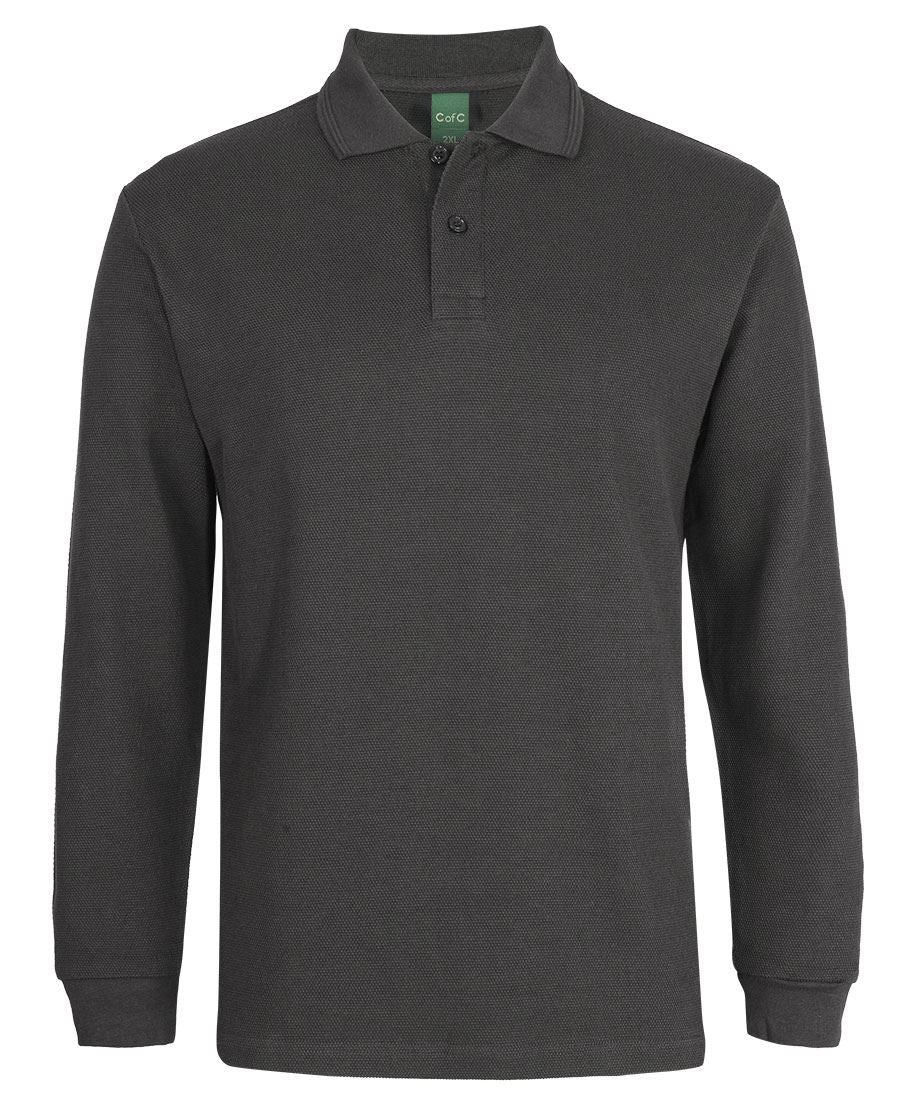 C of C 320g L/S Popcorn Cotton Polo 2PCL