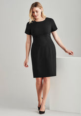 34012 Womens Comfort Wool Stretch Short Sleeve Shift Dress