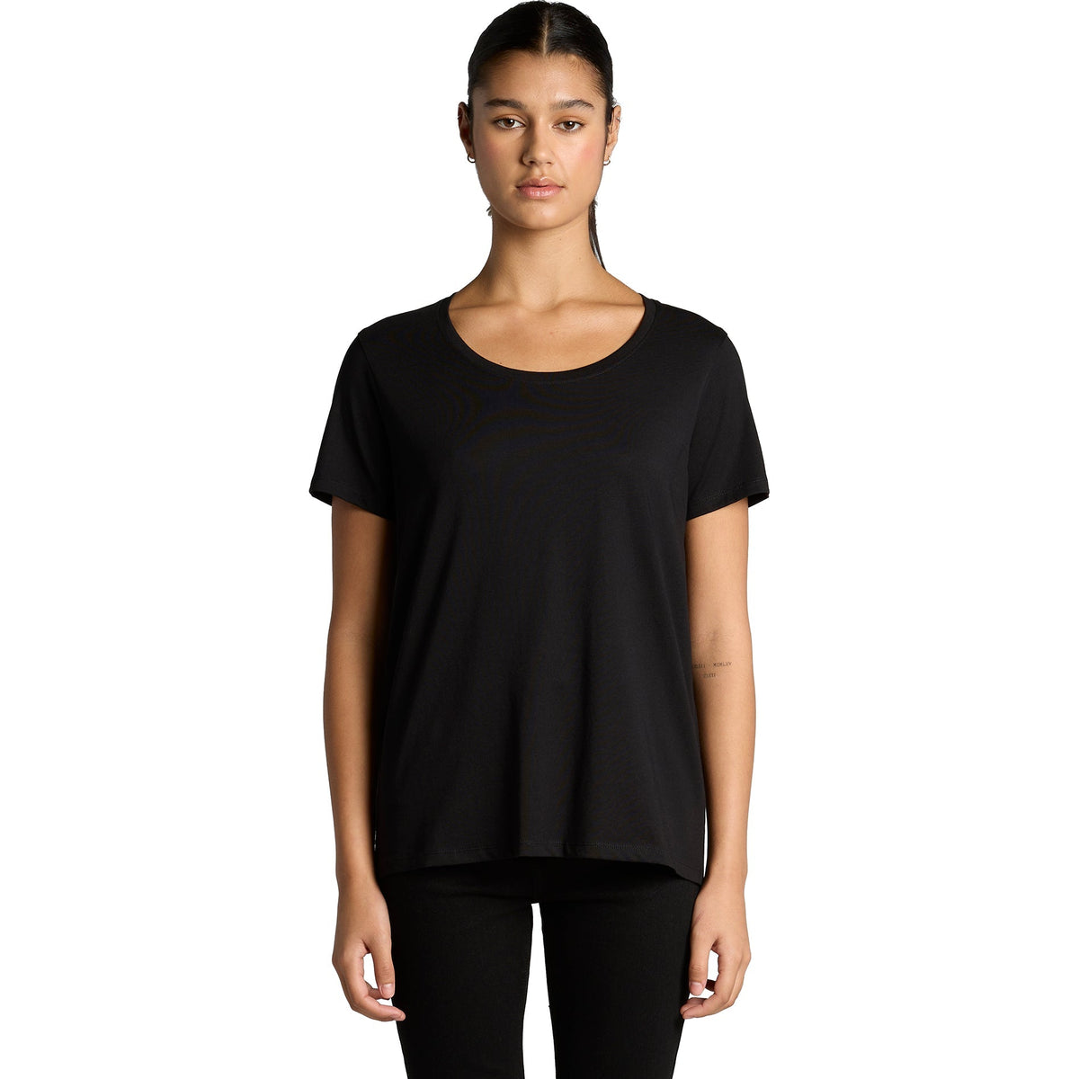 4019 WOS MAPLE SCOOP TEE