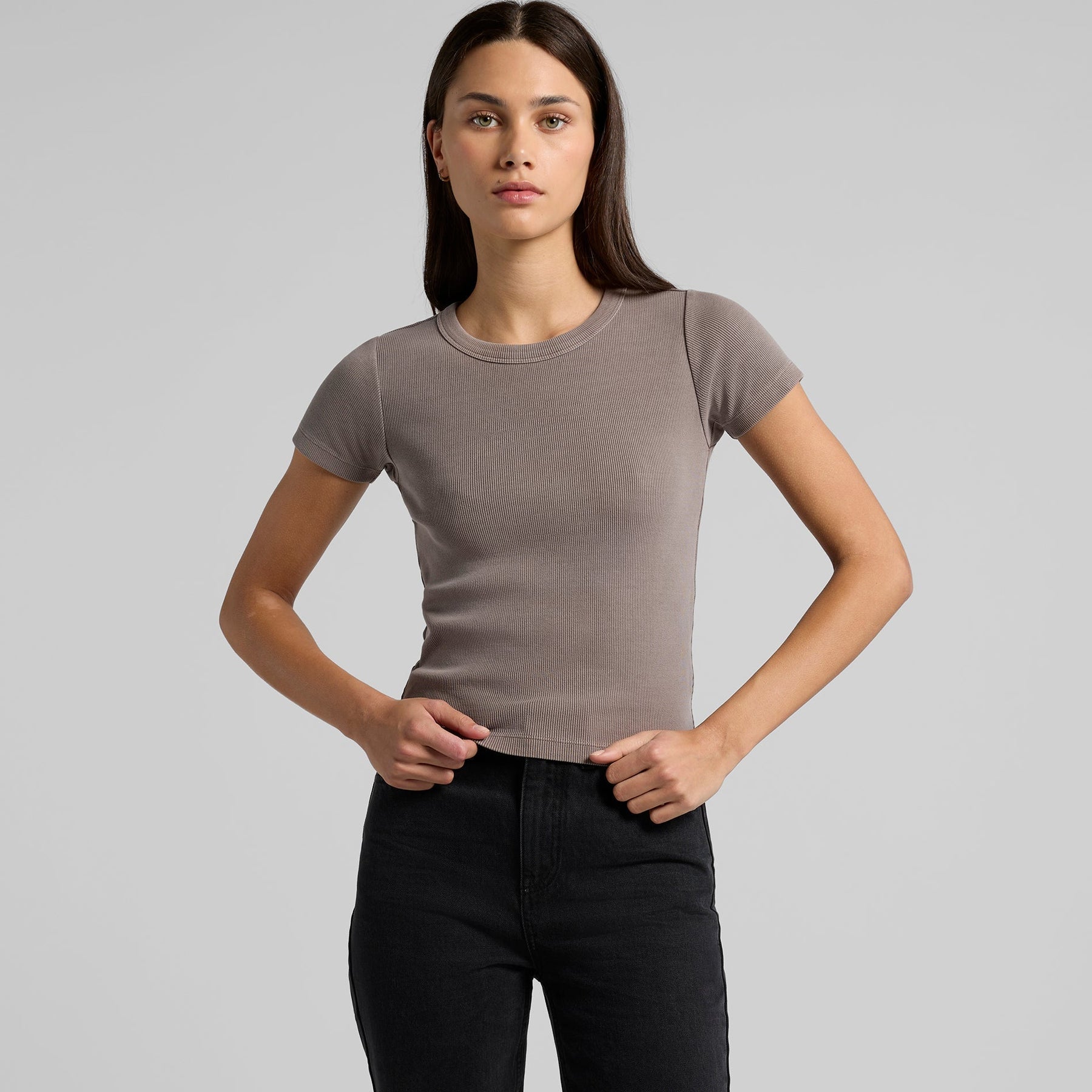 4036 WOS FADED ORGANIC RIB TEE