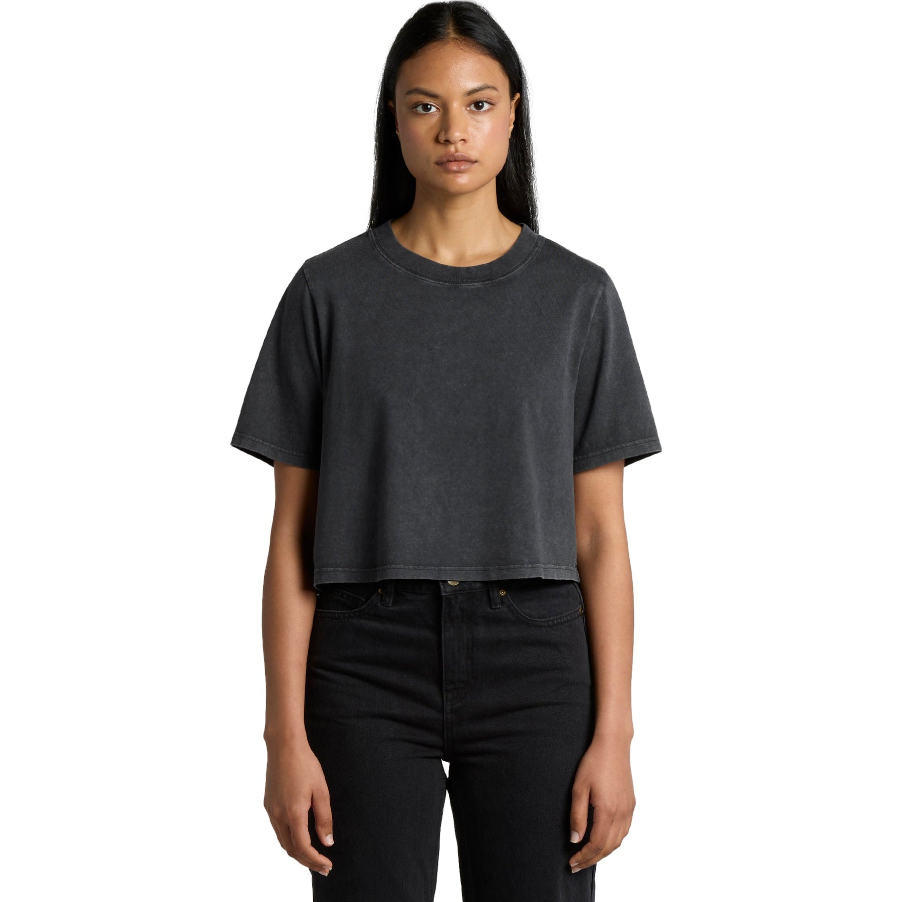 4086 WOS STONE WASH HEAVY CROP