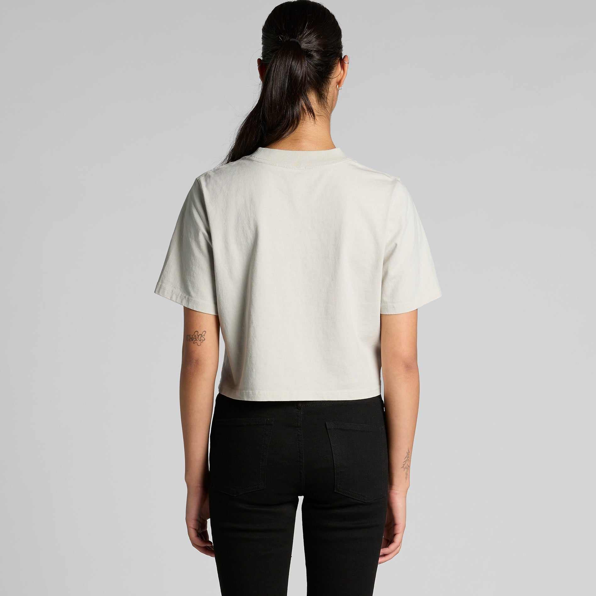 4089 WOS HEAVY FADED CROP TEE