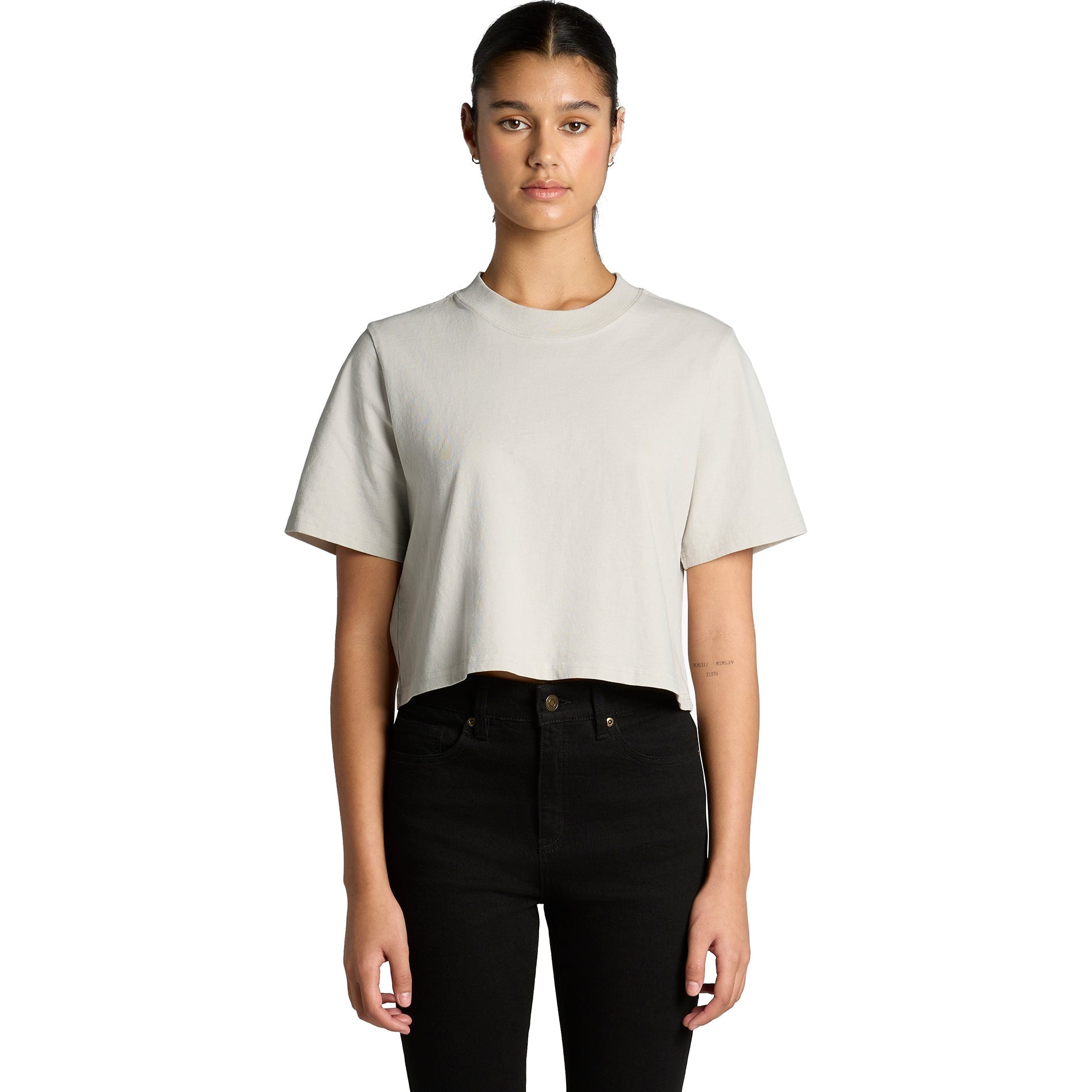 4089 WOS HEAVY FADED CROP TEE