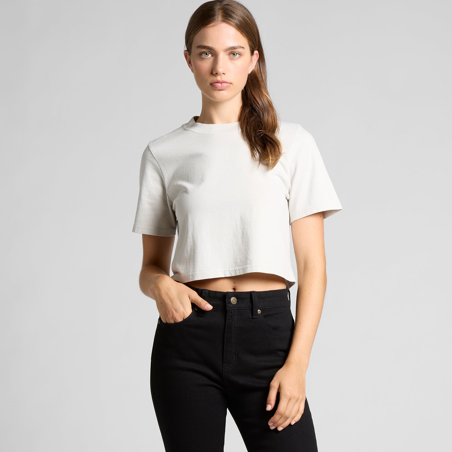4089 WOS HEAVY FADED CROP TEE