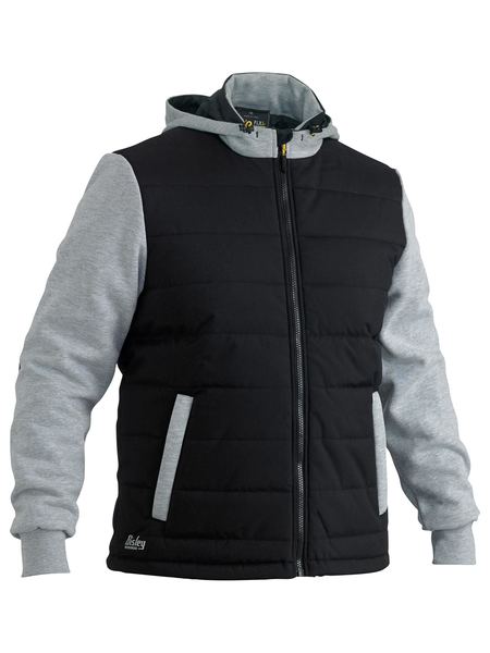 Bisley Flex & Move™ Contrast Puffer Fleece Hooded Jacket - BJ6944