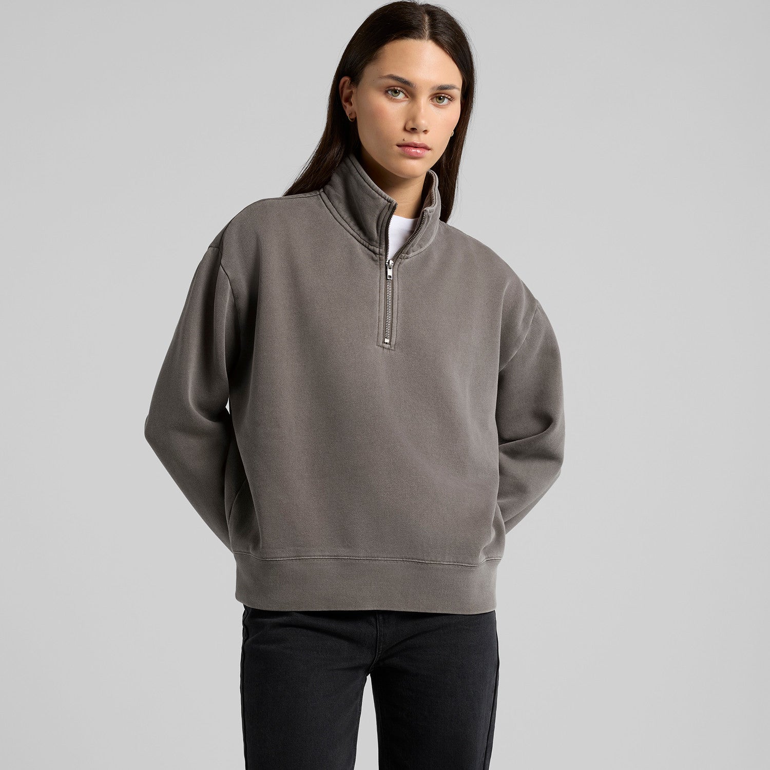 4167 WOS RELAX FADED HALF ZIP