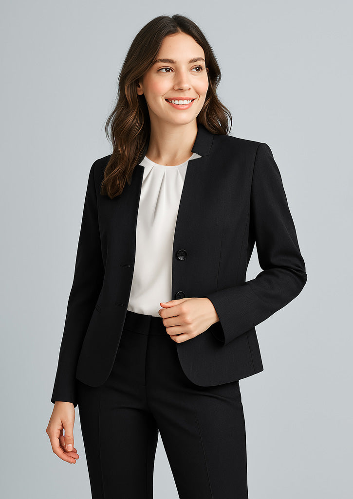 60113 Womens Cool Stretch Short Jacket with Reverse Lapel