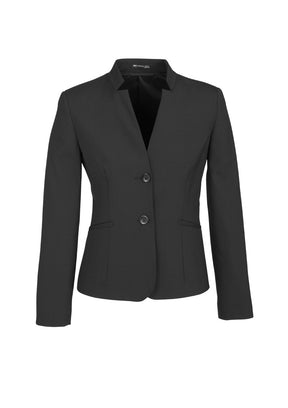 64013 Womens Comfort Wool Stretch Short Jacket with Reverse Lapel