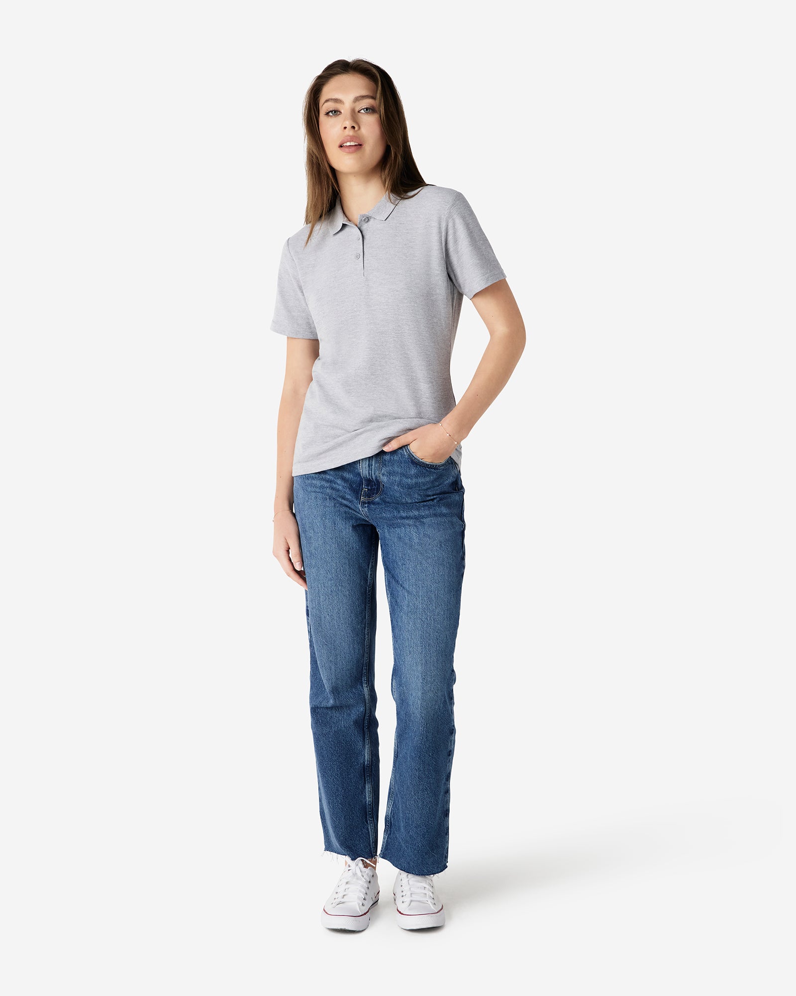 64800L Gildan Softstyle Ladies' Double Pique Polo