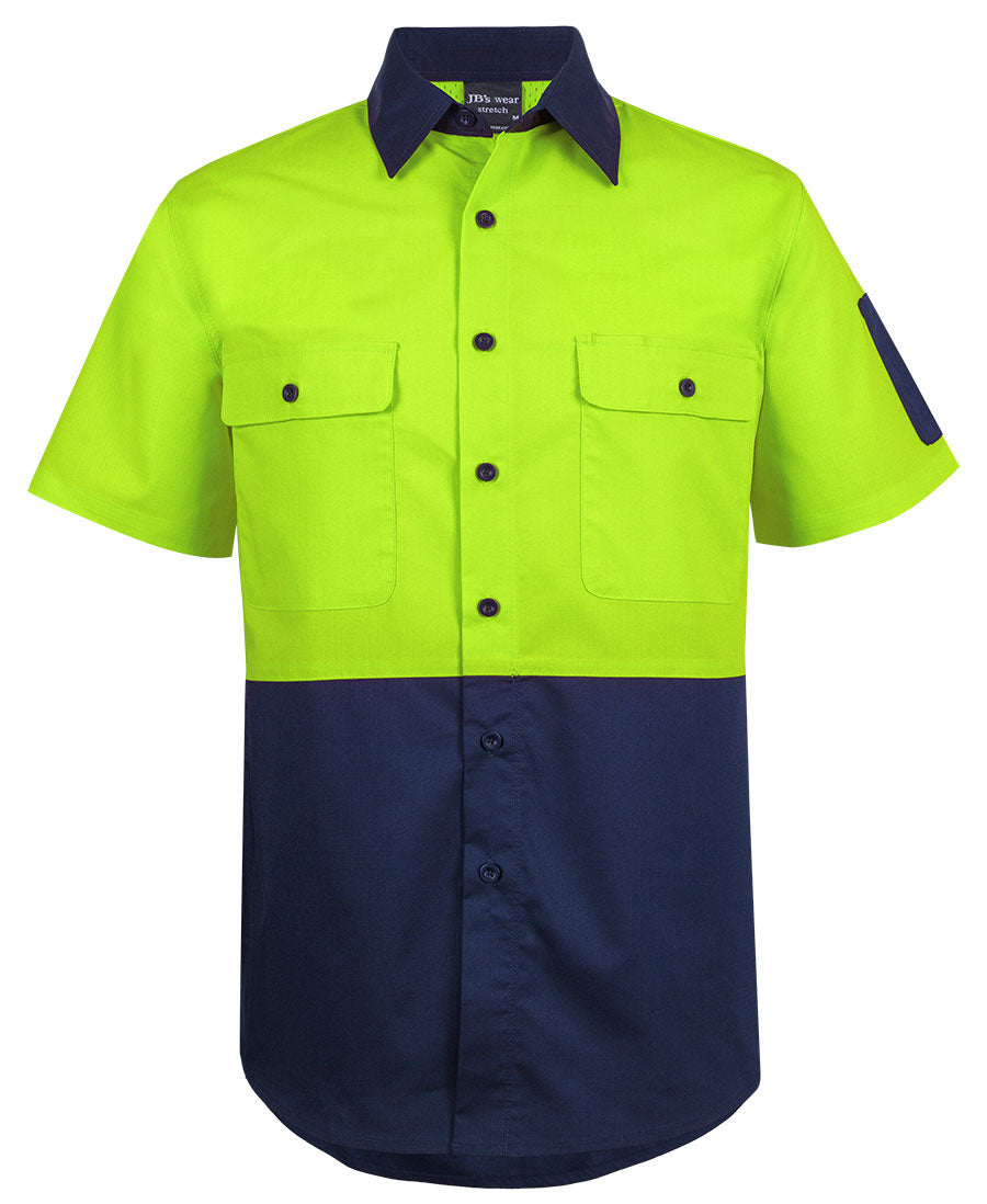 JB's Hi Vis Class F Ripstop S/S Work Shirt 6HRFS