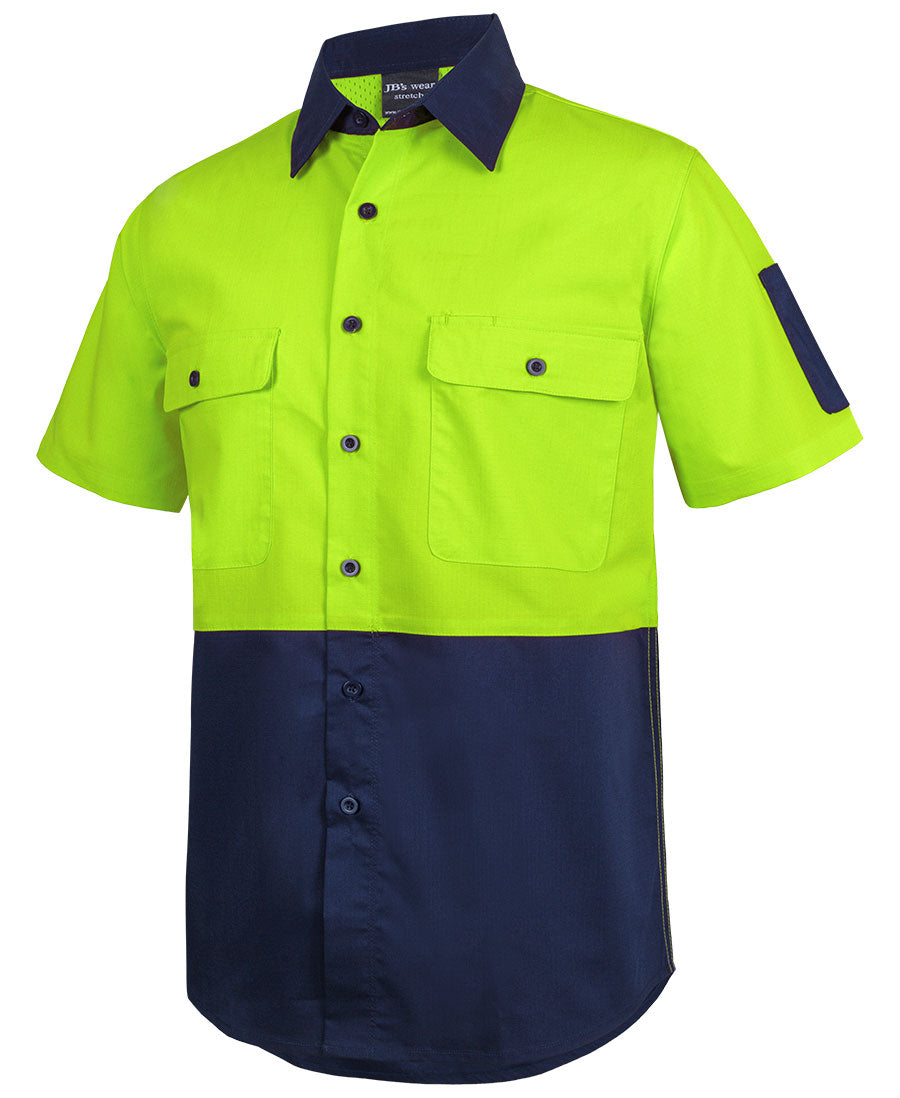 JB's Hi Vis Class F Ripstop S/S Work Shirt 6HRFS