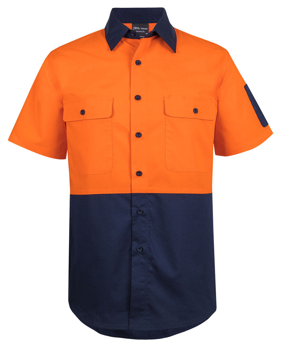 JB's Hi Vis Class F Ripstop S/S Work Shirt 6HRFS