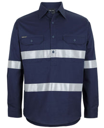 JB's Close Front L/S 150g Work Shirt Reflective Tape 6HWCT