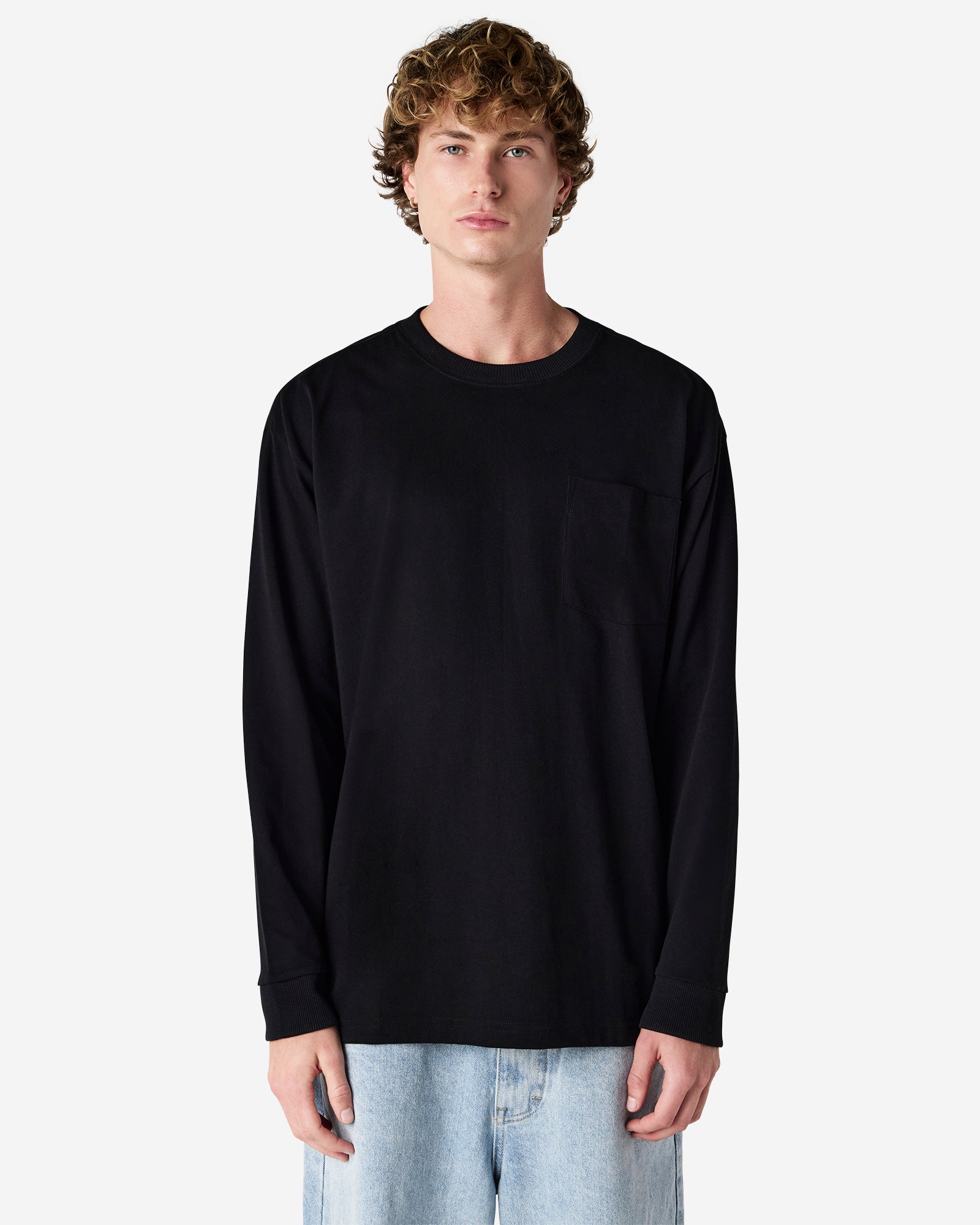 9410 American Apparel Super Heavyweight Unisex Long Sleeve Pocket T-Shirt