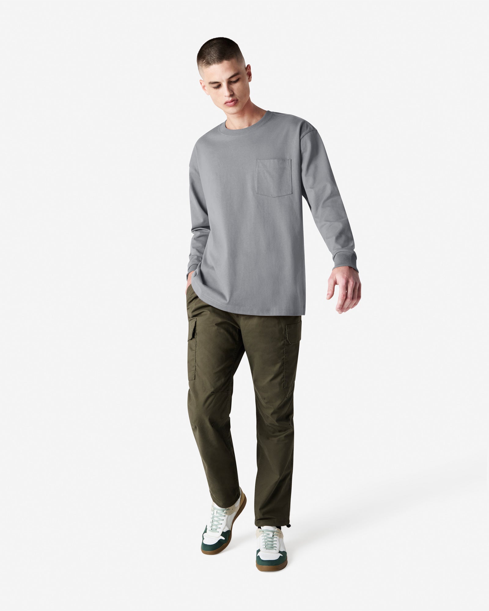 9410 American Apparel Super Heavyweight Unisex Long Sleeve Pocket T-Shirt