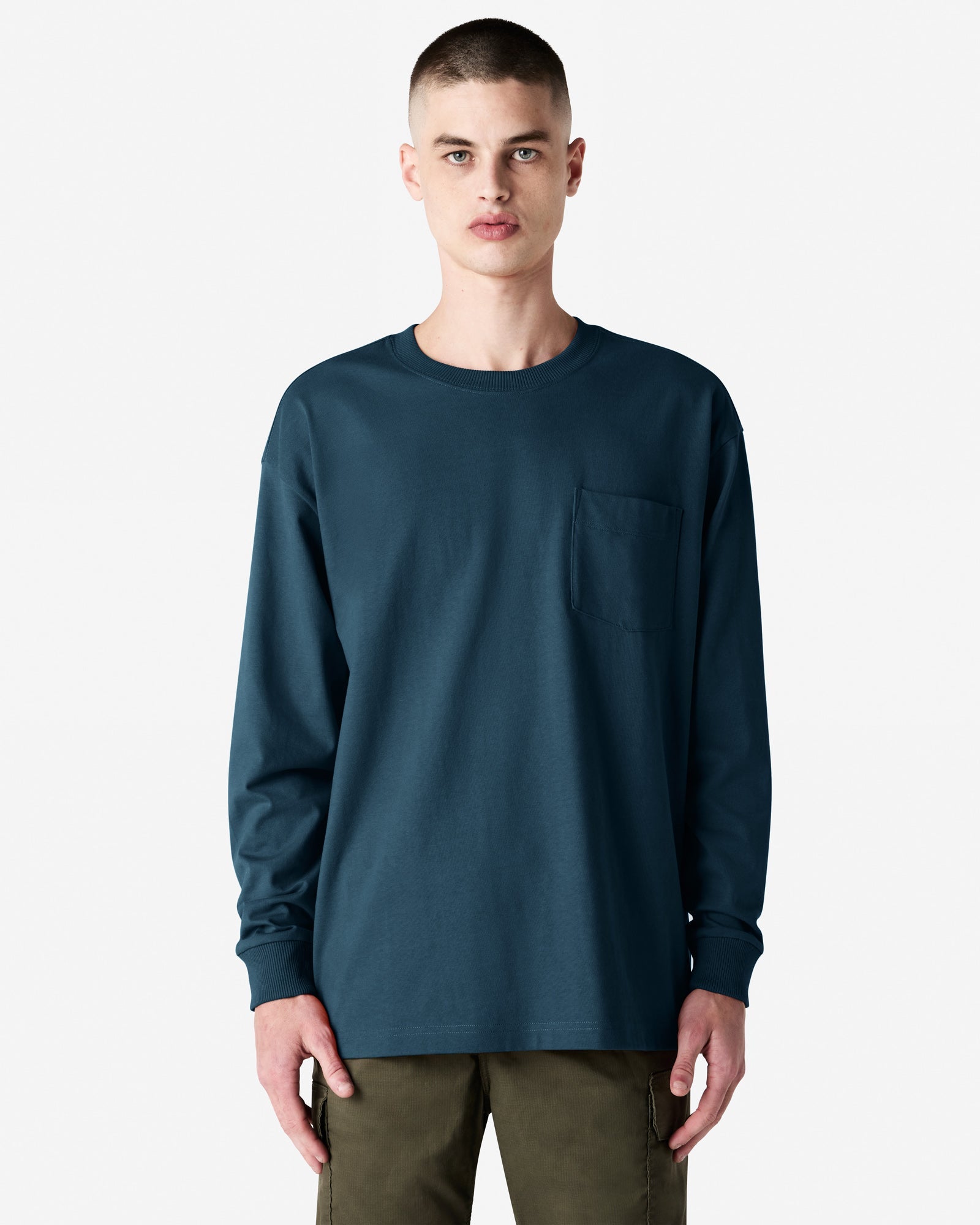 9410 American Apparel Super Heavyweight Unisex Long Sleeve Pocket T-Shirt