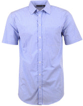 Benchmark M7300S Men’s Gingham Check Short Sleeve Shirt