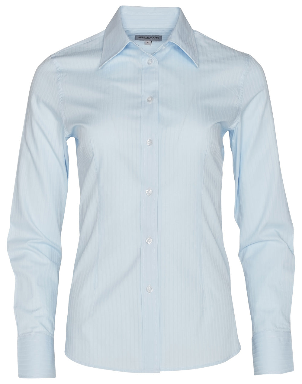 Benchmark M8100L Women's Self Stripe Long Sleeve Shirt