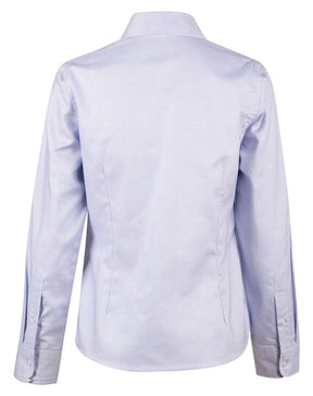 Benchmark M8922 Ladies' Dot Contrast Long Sleeve Shirt