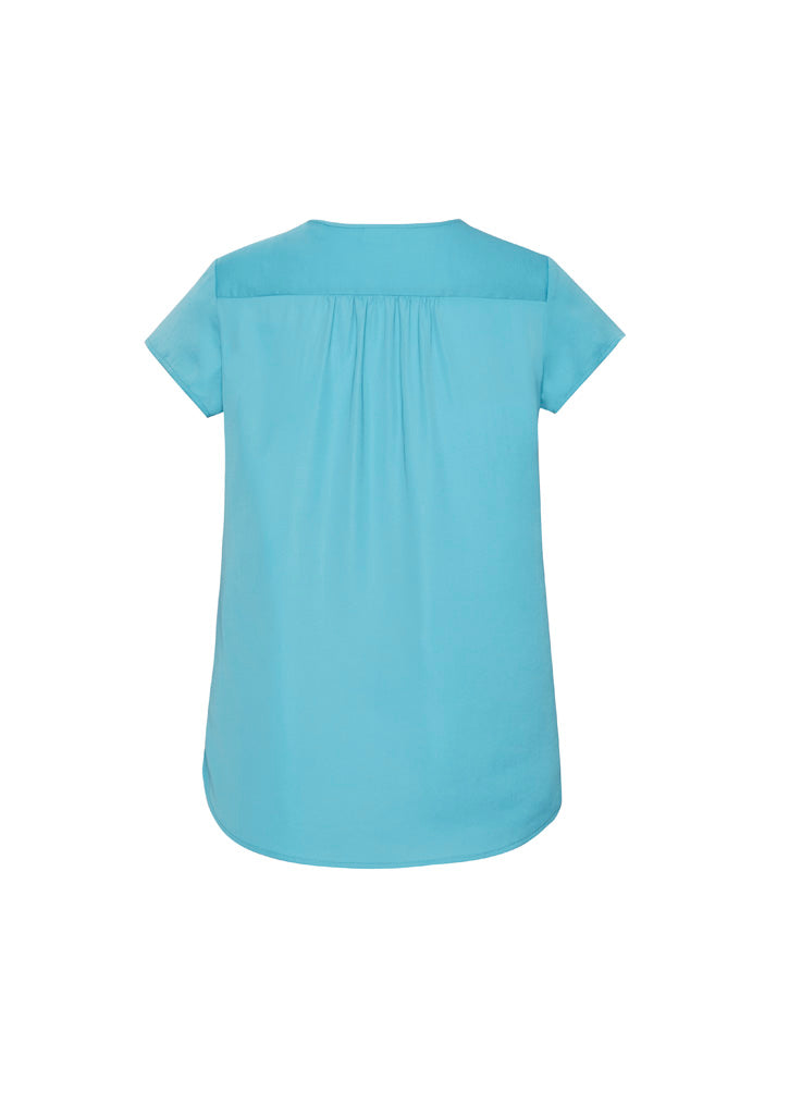RB967LS Womens Kayla V-Neck Pleat Blouse