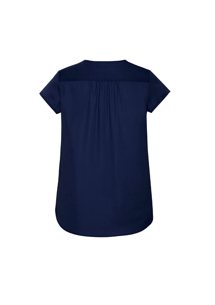 RB967LS Womens Kayla V-Neck Pleat Blouse