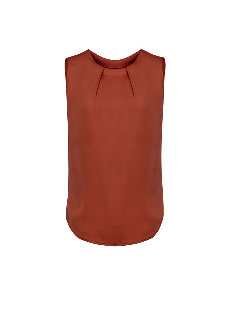 RB973LN Womens Estelle Sleeveless Pleat Detail Blouse