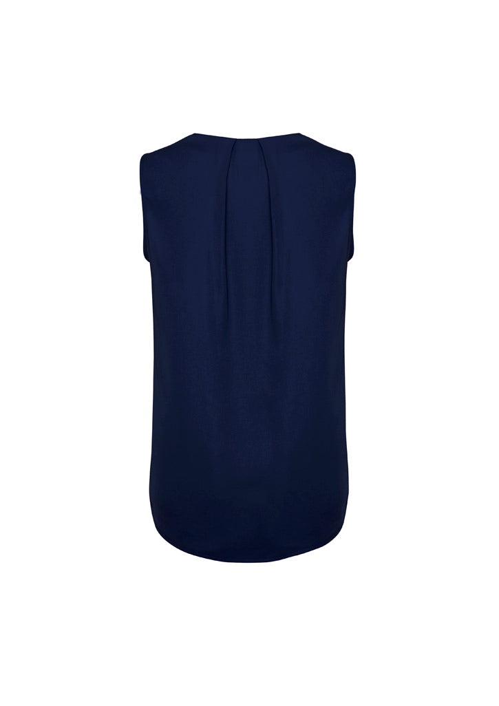 RB973LN Womens Estelle Sleeveless Pleat Detail Blouse