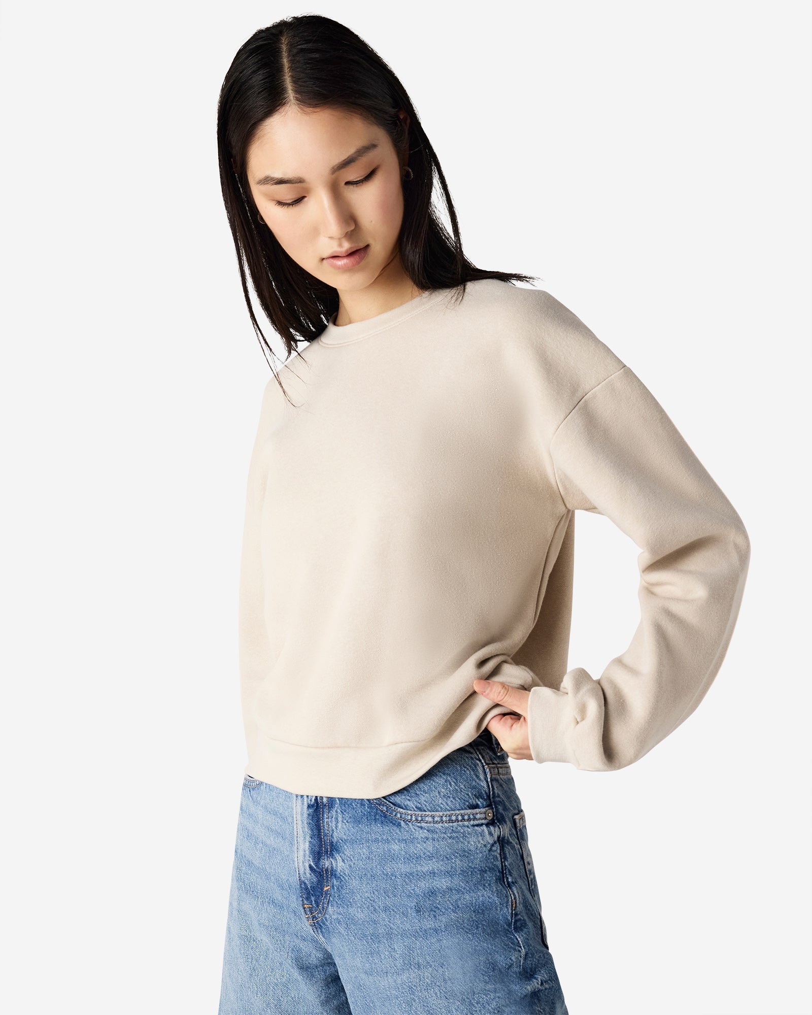 RF494 American Apparel Reflex Fleece Women's Crewneck Sweatshirt