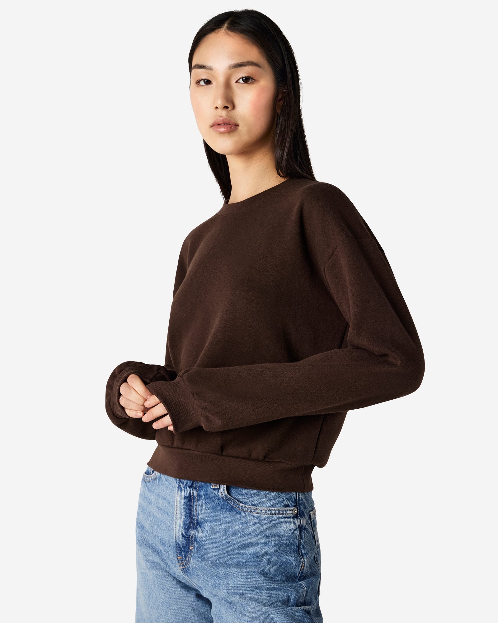 RF494 American Apparel Reflex Fleece Women's Crewneck Sweatshirt