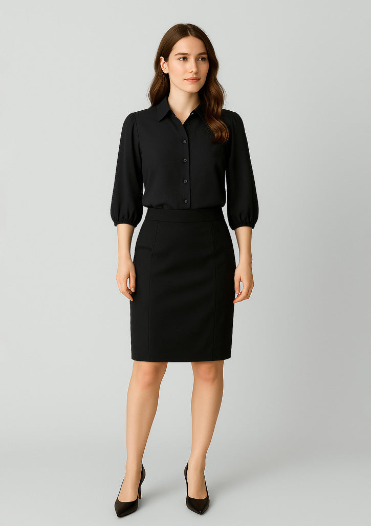 RGS312L Womens Cool Stretch Mid-waist Pencil Skirt