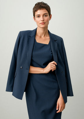 RJ400L Womens Renew Double Breasted Longline Jacket