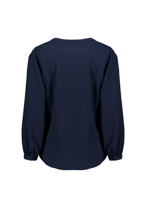 RU568LL Womens Ruche Long Sleeve Blouse