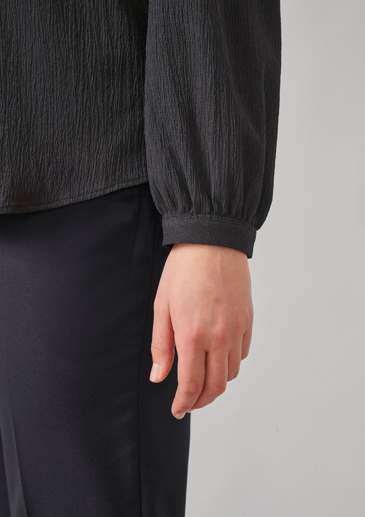 RU568LL Womens Ruche Long Sleeve Blouse